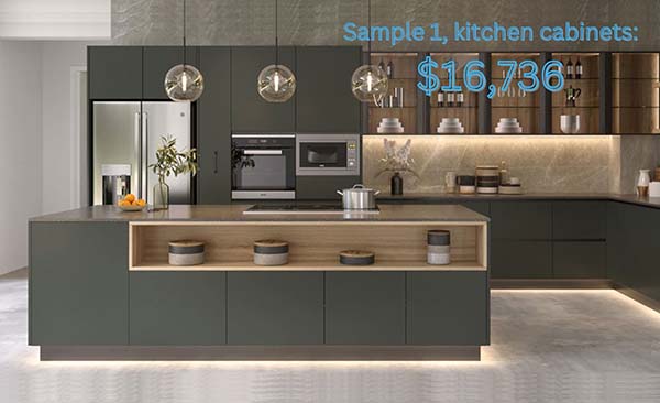 Sample 1, kitchen cabinets: $13,653 - 1 Sample 1, kitchen cabinets: $13,653 - 1